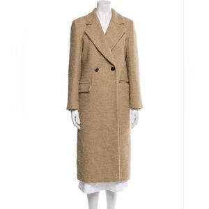 Sandro Tan Double-Breasted Trench Coat